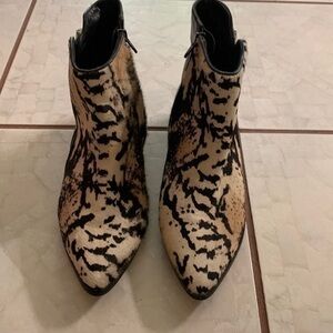 EUC 10 Crosby Derek Lam calf hair and leather booties